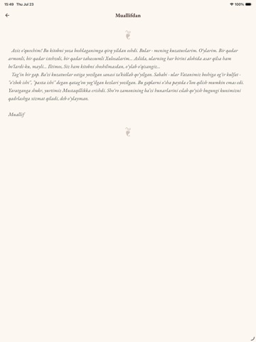 Daftar hoshiyasidagi bitiklar iPad screenshot