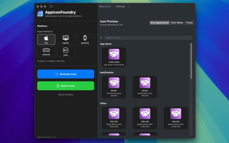 App screenshot