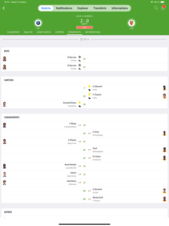 Screenshot #6 pour BeSoccer: Résultats du Foot