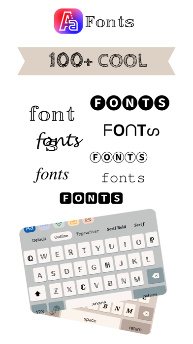 Screenshot #1 pour Fonts App - Font Keyboard