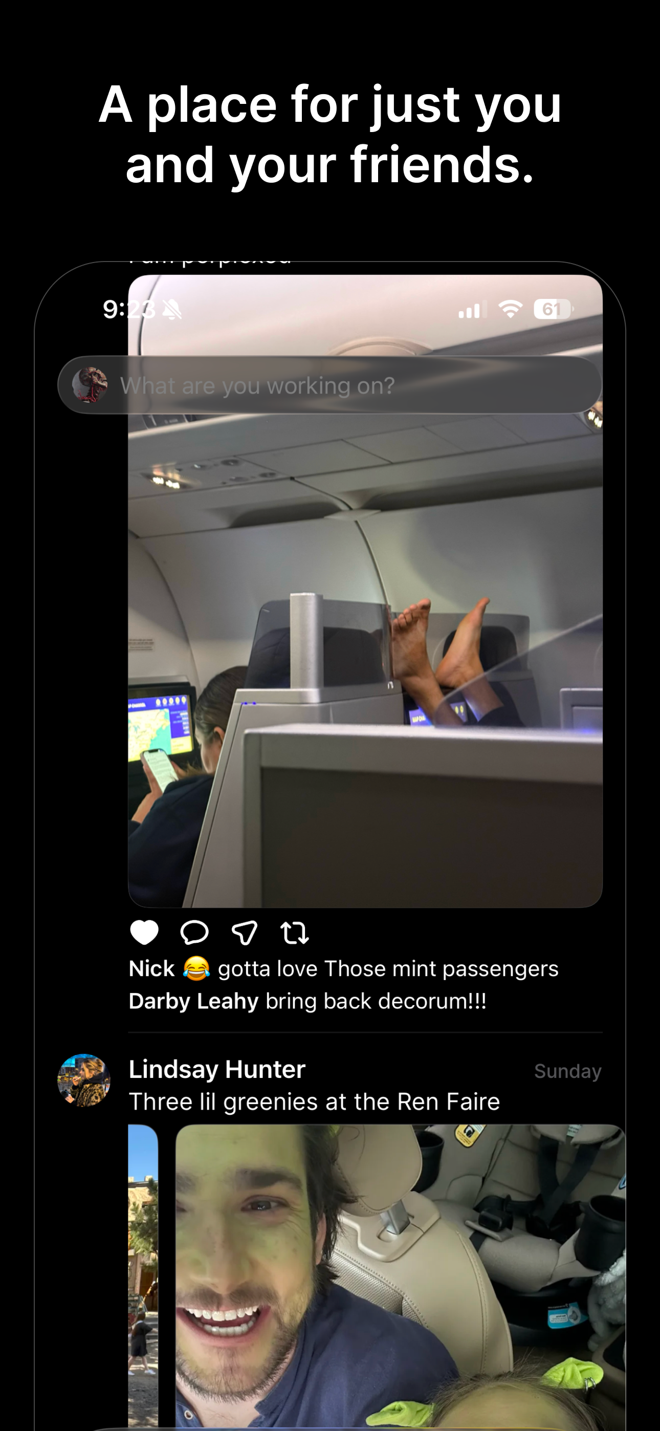 Elsewhere. Social messaging. screenshot 2