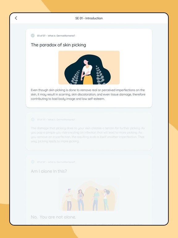 Skinpick - Dermatillomania App iPad screenshot 6 - Medical app