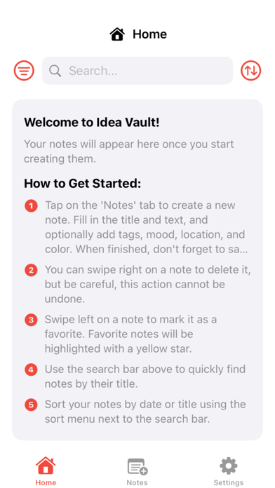 Idea Vault Screenshot