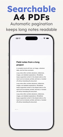 WholeNote: Export Notes Screenshot 3 of 5