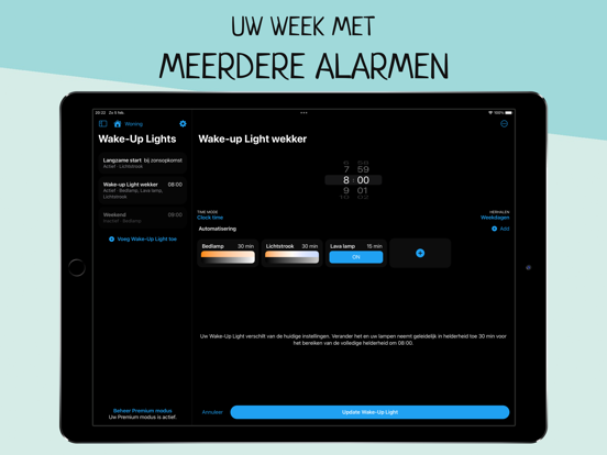 Wake-Up Light - Lichte wekker iPad app afbeelding 6