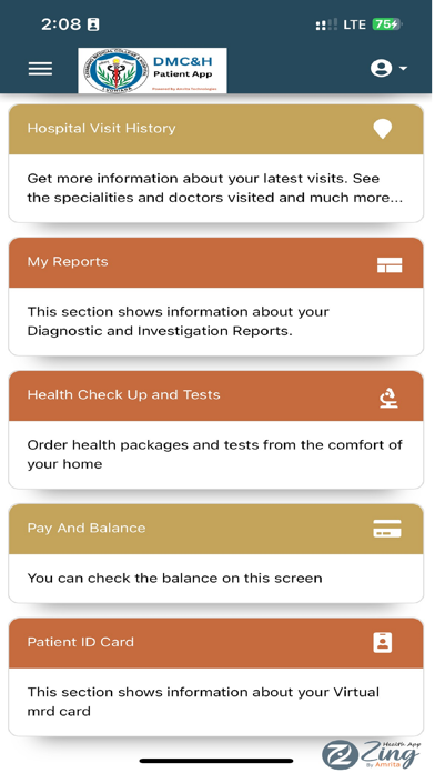 Patient Portal DMC Hospital Screenshot