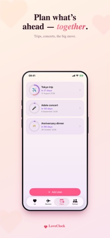 LoveClock - Couple Countdown iPhone screenshot
