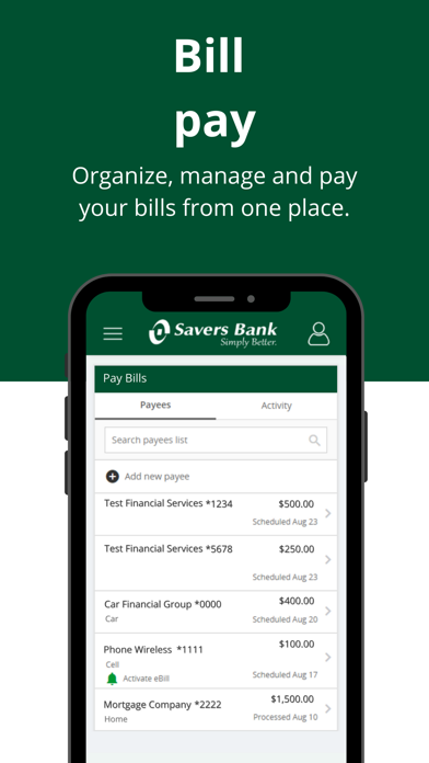 Savers Bank Mobile Banking Screenshot