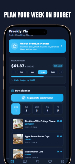Student Meal Prep Planner Screenshot 1 of 6