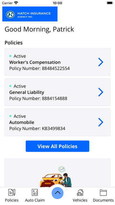 Hatch Insurance Agency Online Screenshot