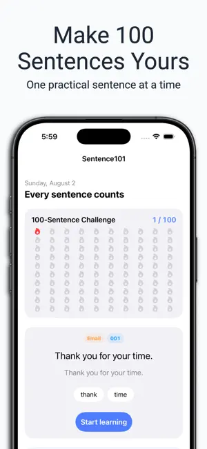 Sentence101 screenshot 1