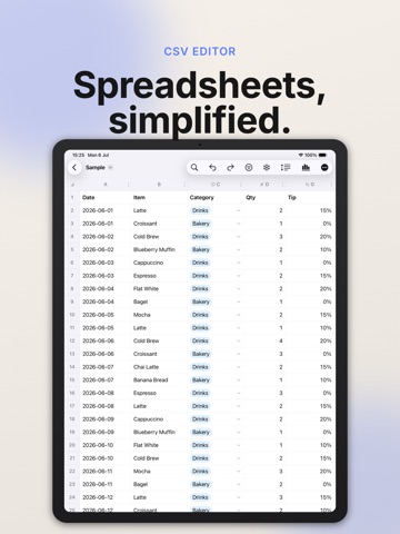CSV Editor: Smart CSV iPad screenshot
