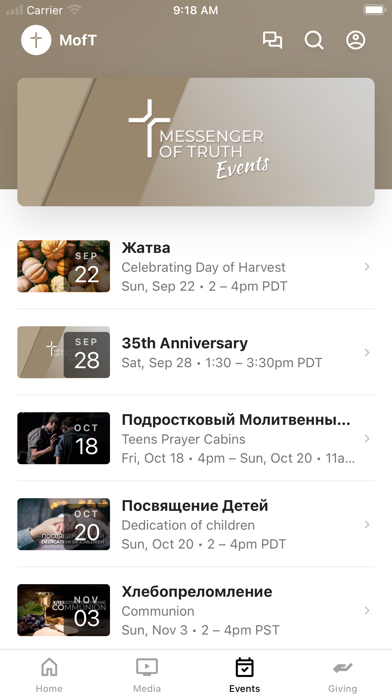 Messenger of Truth Church Screenshot