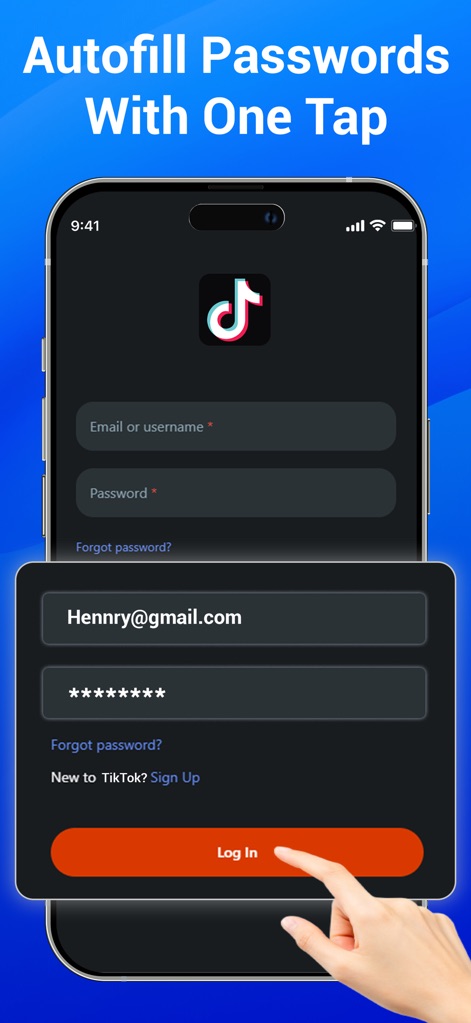 Authenticator App | 2FA Auth - 사용자는 다양한 서비스의 로그인 화면에서 이 앱을 통해 저장된 자격 증명(이메일 및 비밀번호)을 한 번의 탭으로 자동 입력하여, 빠르고 안전하게 계정에 접속할 수 있습니다.