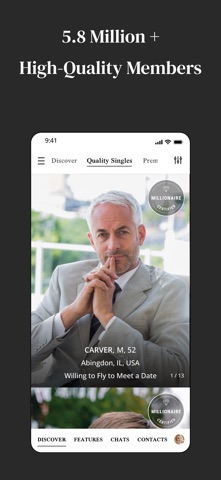 MM: Elite Premium Dating App iPhone screenshot 4 — social networking app by MillionaireMatch Inc