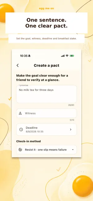 egg me on - bet on your habits screenshot 3