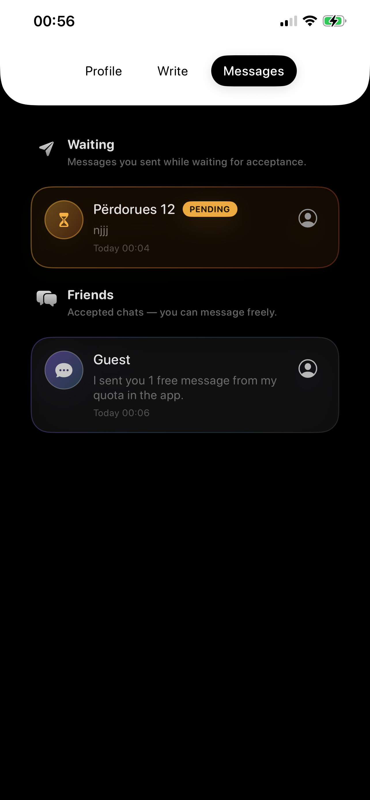 Sorra : Messages to strangers screenshot 3