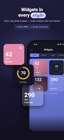 Countdown Widget: Yamim iPhone screenshot
