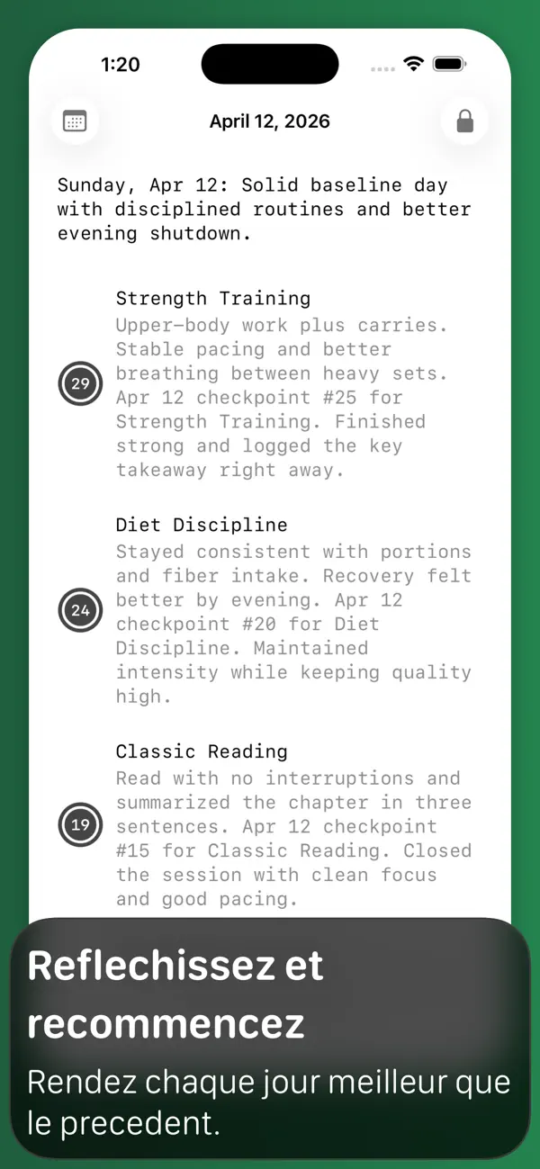 Screenshot #3 pour Dayforge - Goal Checklist