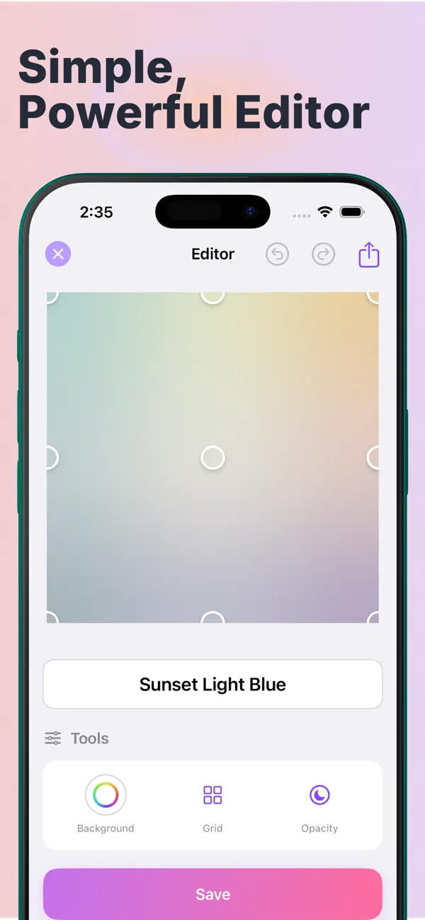 Screenshot #3 pour Meshly: Mesh Gradient Designer