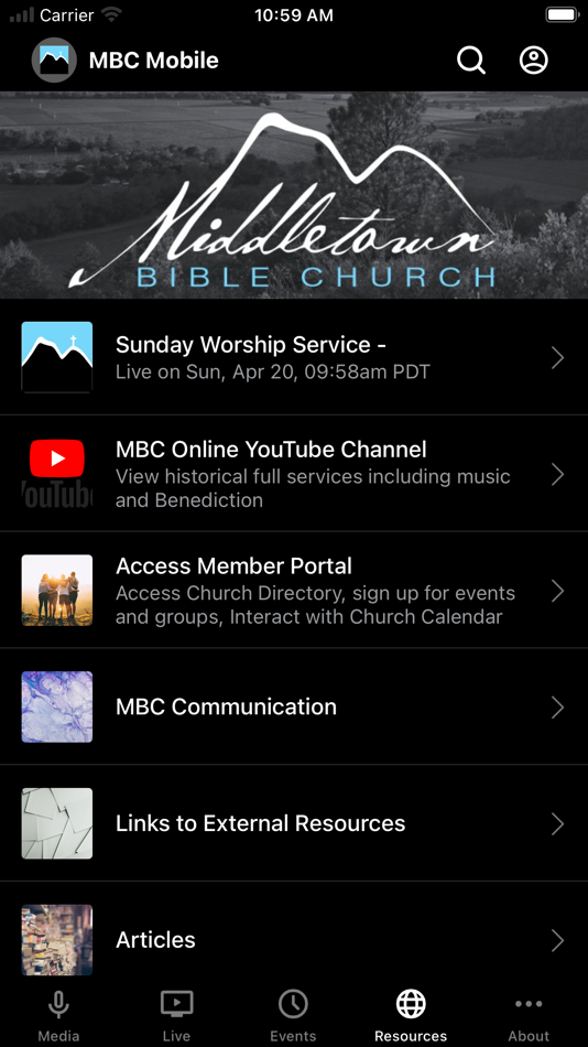 #4. MBC Mobile App (iOS) Podle: Middletown Bible Church