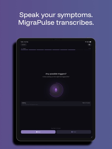 MigraPulse - Migraine Tracker iPad screenshot
