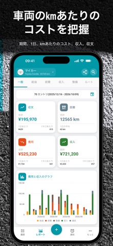 Drivvo - 車両管理・費用記録アプリ のスクリーンショット