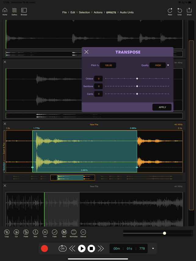 ‎Wavebox Audio Editor Screenshot