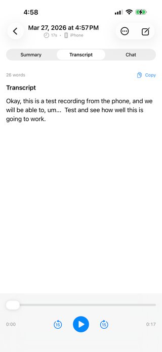 Perspective Transcribe Screenshot 2 of 5