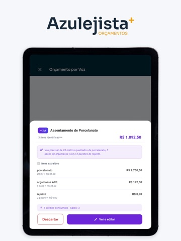Tiler+: AI Job Estimate Maker iPad screenshot