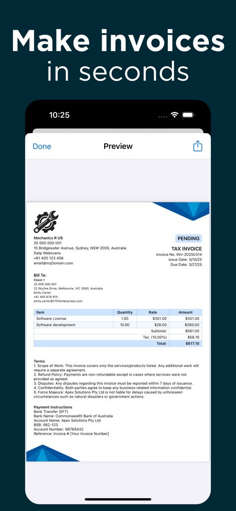 Invoice Fly Template Generator - Business App | MWM