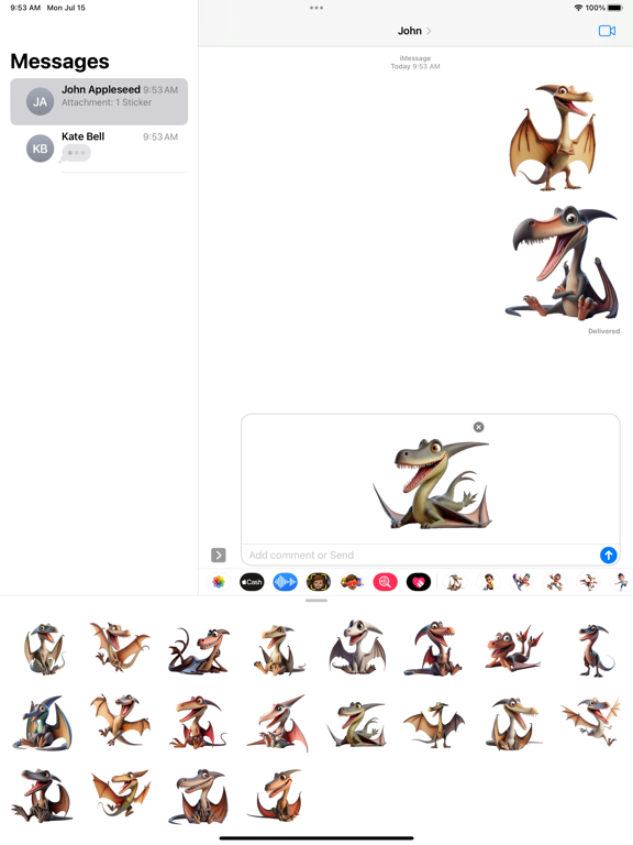 Screenshot #6 pour Happy Pterodactyl Stickers