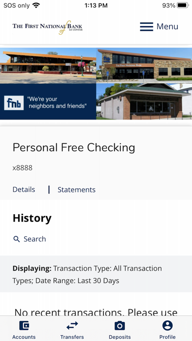 FNB Le Center iPhone screenshot 3 - Finance app