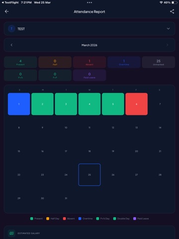 HajriBook - Labour Attendance iPad screenshot
