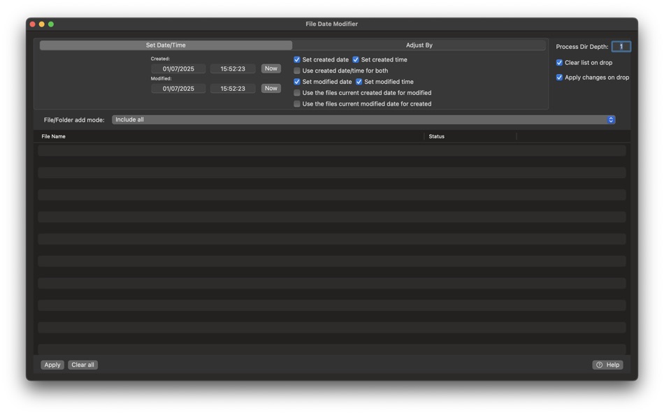 #1. File Date Modifier (macOS) Podle: Shaun Hirst