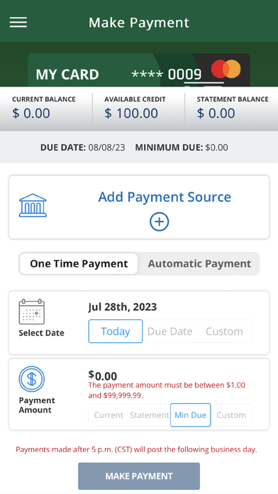 MPCreditCard Screenshot