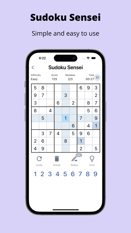 #1. Sudoku Sensei - Logic Puzzle (iOS) بواسطة: N V P Siva Priyatam