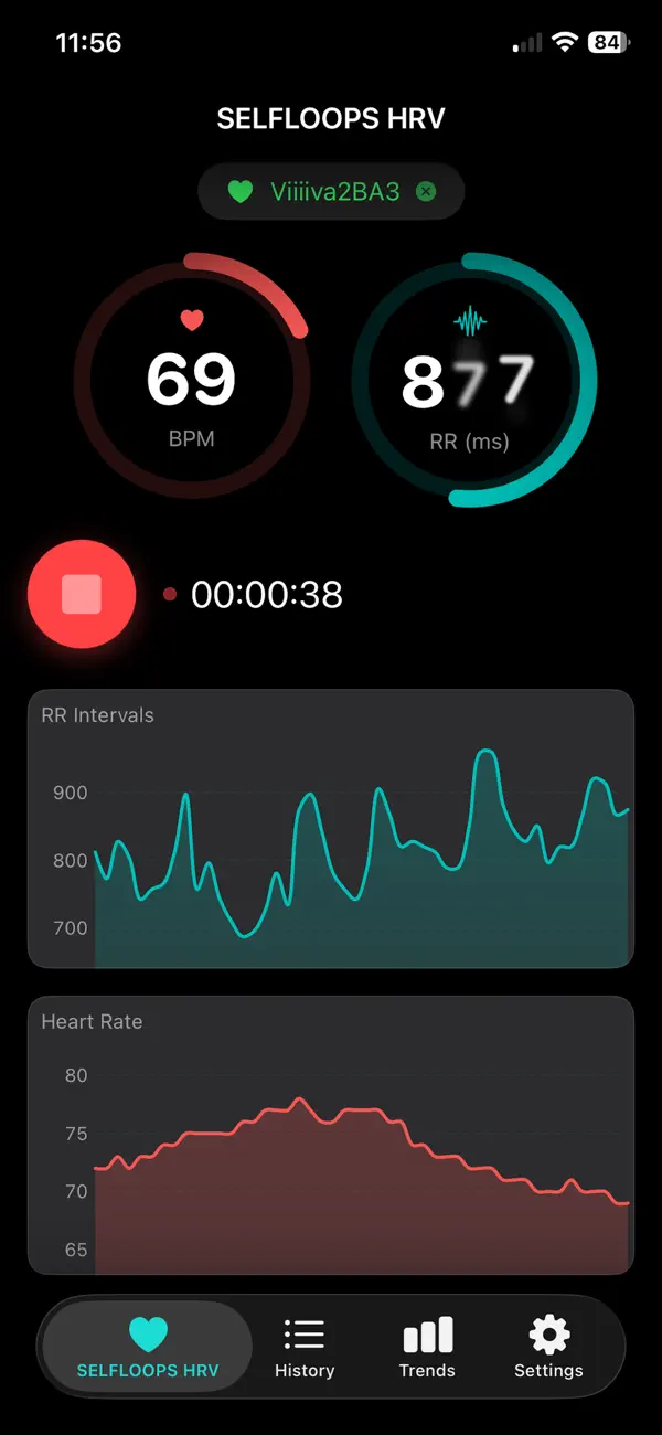 Screenshot #1 pour SelfLoops HRV