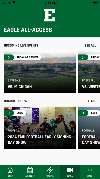 Eastern Michigan Athletics Screenshot