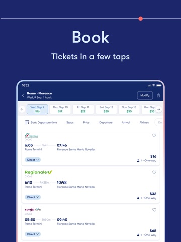 Omio: Book Train, Bus & Flight iPad screenshot 5