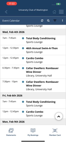 University Club DC iPhone screenshot