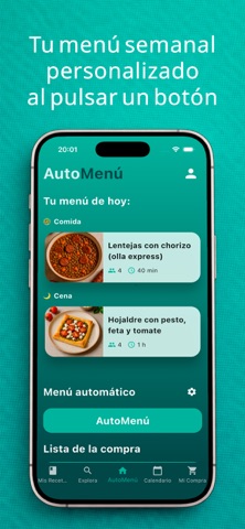 AutoMenú iPhone screenshot