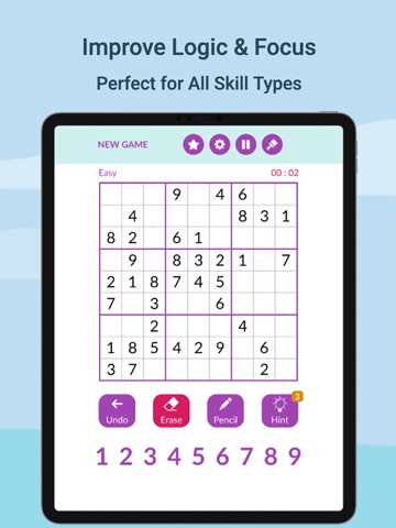 Sudoku Master : Brain Games iPad screenshot