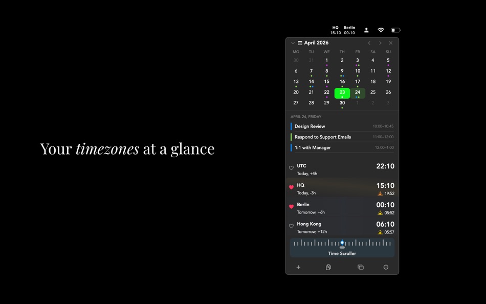 #1. Clocker (macOS) Tekijänä: Abhishek Banthia