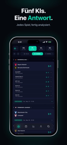 ScoreGPT: KI Fußball Prognose iPhone screenshot 1