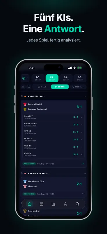 ScoreGPT: KI Fußball Prognose screenshot 1 of 8
