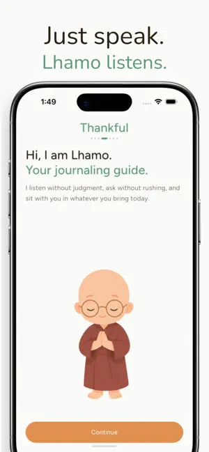 Thankful: AI voice Journal screenshot 1