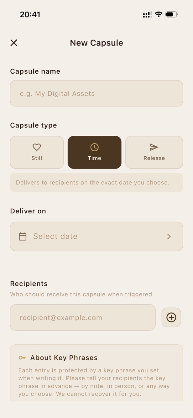 InCase check-in and delivery flow