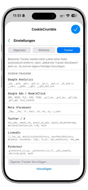 CookieCrumble für Safari screenshot 7 of 7