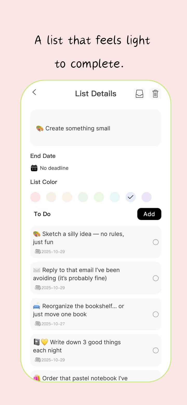 小芽计划-周计划,日程计划,日历记事,待办计划 screenshot 2